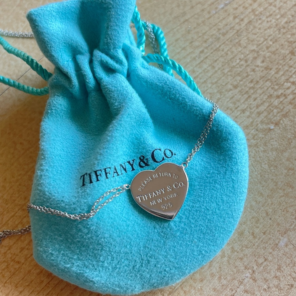 Tiffany Co heart tag necklace